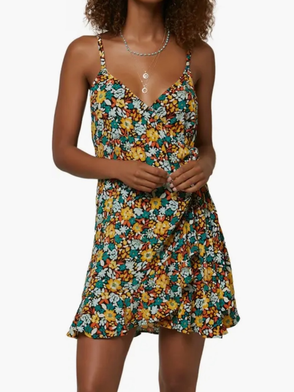 O'Neill Brando floral wrap sundress size S